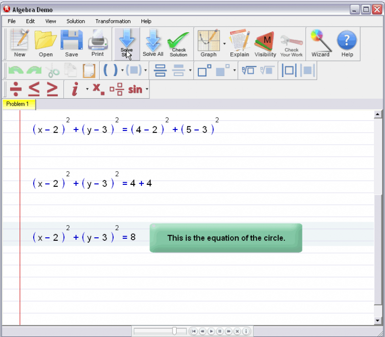 picture 4 for demo on Circle Equation