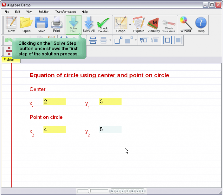 picture 1 for demo on Circle Equation