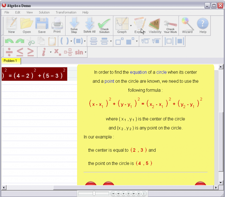 picture 3 for demo on Circle Equation