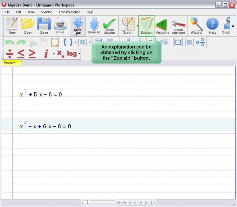 picture 2 for demo on Solving Quadratic Equation