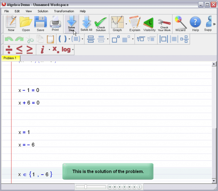 picture 5 for demo on Solving Quadratic Equation